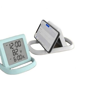 Multifunktionales Telefonhalter mit LED-Anzeigeuhr mit Temperatur und elektronischer Bewegung