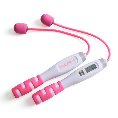 Fitness Sprungseil 2,8m Drehzahl Zeit Einstellung ASJ-01 rosa Fettverlust Sprungseil für kommerzielle In Home Gym