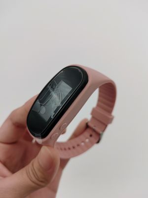 Rechteckige rosa Silikon tragbare Schritt-Tracker einfache Handgelenk Schrittmesser