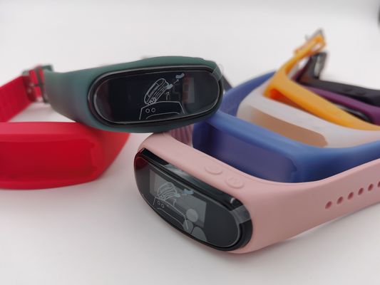 Rechteckige rosa Silikon tragbare Schritt-Tracker einfache Handgelenk Schrittmesser