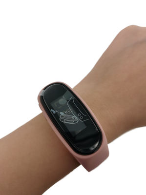 Rechteckige rosa Silikon tragbare Schritt-Tracker einfache Handgelenk Schrittmesser
