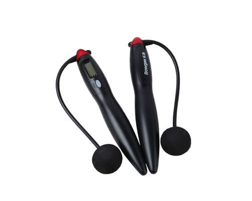 Einfaches schwarzes Kabelloses Sprungseil JS-310 mit 200 mm Länge und Loop Counter