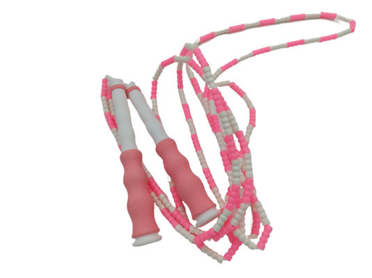 Sprungseil Weiches Perlen-Nylonseil mit verstellbarer Länge und wellenförmigen Griffe