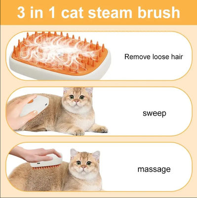 Großhandel 3 in 1 Pet Elektrische Katze Hund Dampf Bürste Pflege Kamm Mit Elektrischem Spray Anti Flying Floating Katze Dampf Brus