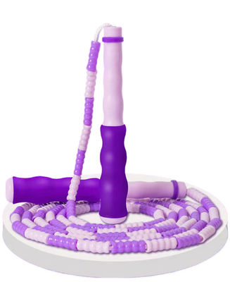 Lila Farbe Unisex Bambus Indoor Sprungseil Übung Sprungseil für Kinder Teenager