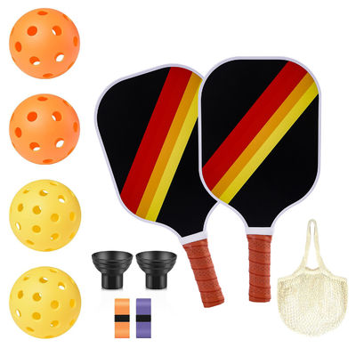 Glasfaser Pickleball Paddles Set für Erwachsene mit 2 Schlägern 4 Kugeln und Carry Bag