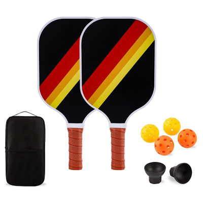 Kompleter Pickleball-Set für Erwachsene mit 2 Glasfaserpaddeln 4 Outdoor-Bälle und Handtasche