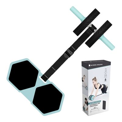 Multifunktionales Ab-Roller-Rad-Set mit Knie-Matte und Widerstandsband für Heim-Kern-Training und Ganzkörper-Training
