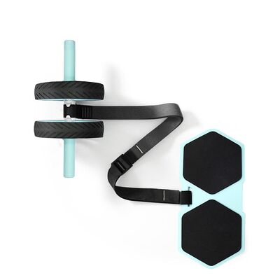 Multifunktionales Ab-Roller-Rad-Set mit Knie-Matte und Widerstandsband für Heim-Kern-Training und Ganzkörper-Training