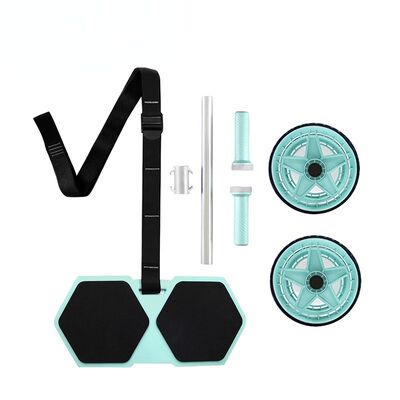 Multifunktionales Ab-Roller-Rad-Set mit Knie-Matte und Widerstandsband für Heim-Kern-Training und Ganzkörper-Training