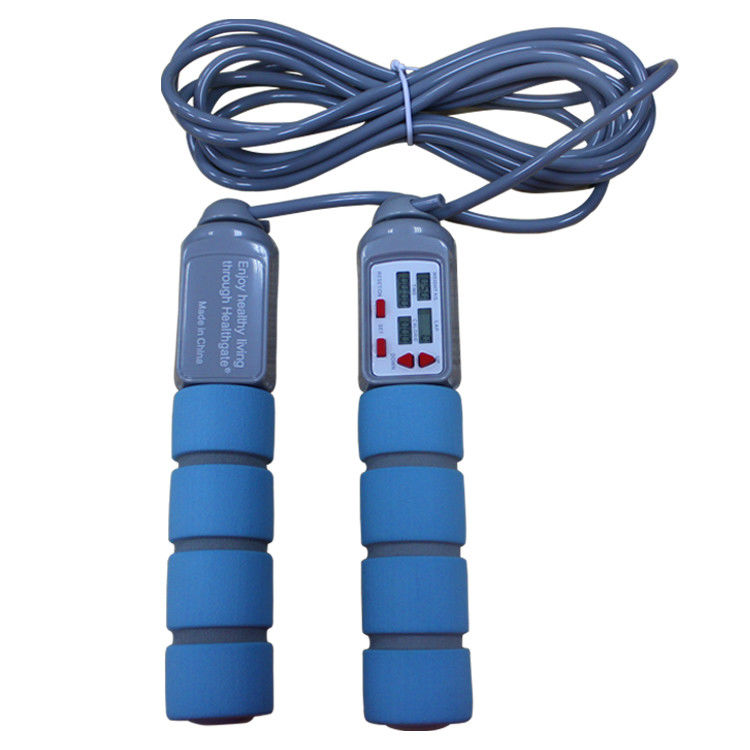 Fitness Sprungseil ABS Griff Gewichtsverlust Sprungseil für Zuhause Fitness Loop Zähler bis 9999 OK-168 Blau
