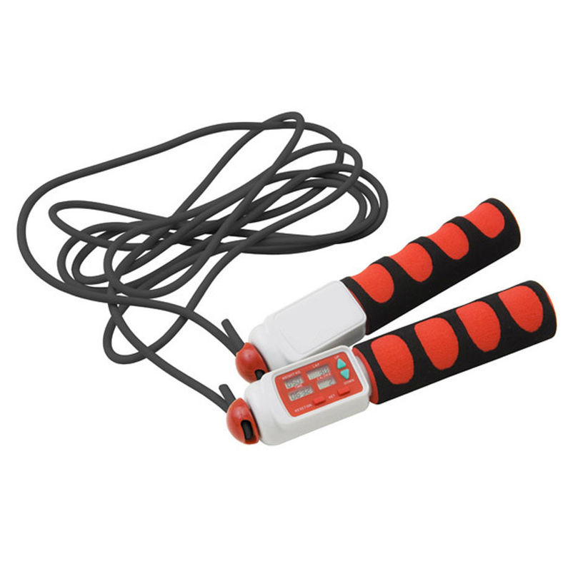 Fitness-Sprungseil verstellbares PVC-Draht gewichtetes Sprungseil mit angepasstem Farblogo und Schaumstoff-ABS-Griff