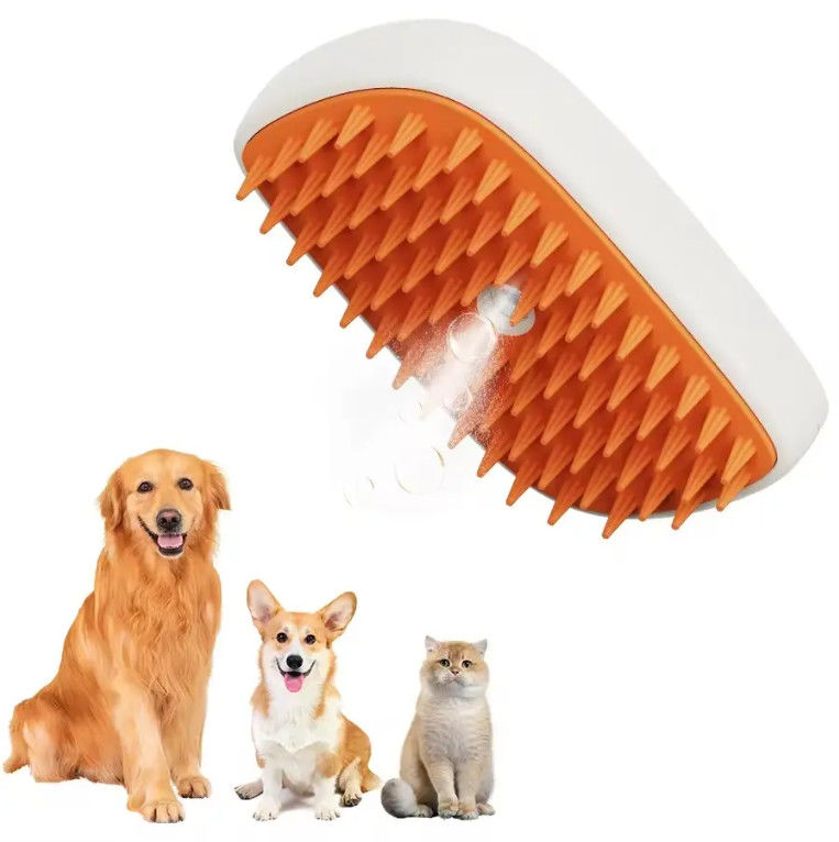 Großhandel 3 in 1 Pet Elektrische Katze Hund Dampf Bürste Pflege Kamm Mit Elektrischem Spray Anti Flying Floating Katze Dampf Brus